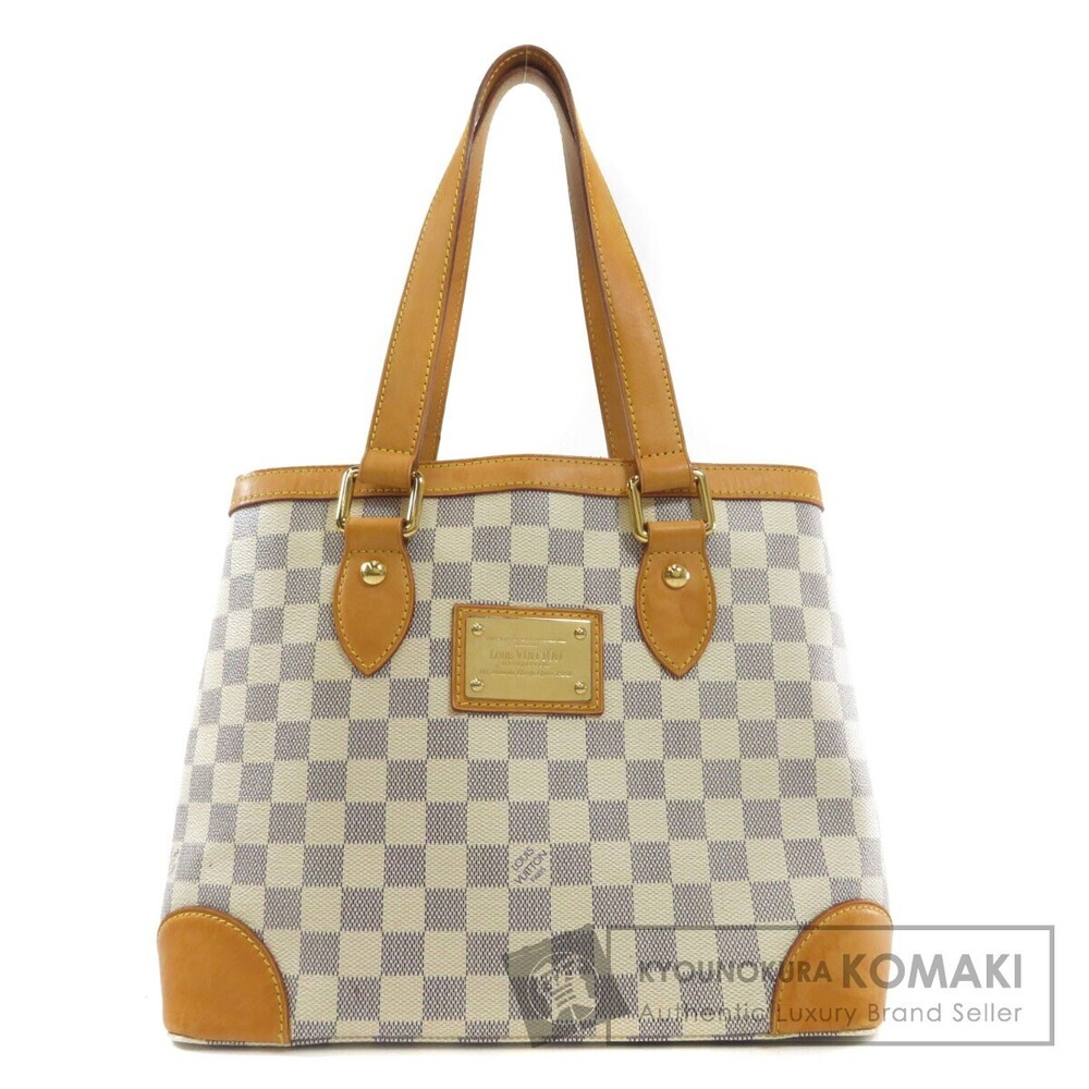 Louis Vuitton Hampstead Damier Azur White Tote Bag Canvas